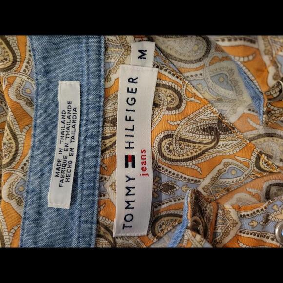 Y2K Tommy Hilfiger medium paisley snap button shirt - Picture 4 of 5